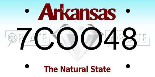 7COO48 Arkansas License Plate