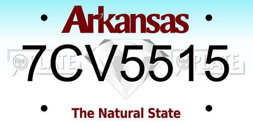 7CV5515 Arkansas License Plate