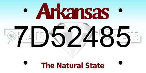 7D52485 Arkansas License Plate