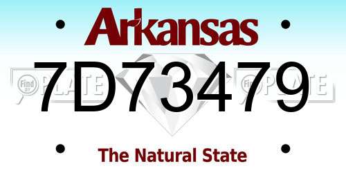 7D73479 Arkansas License Plate
