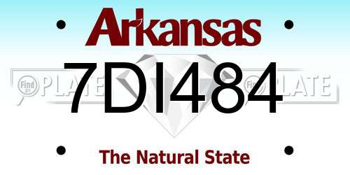 7DI484 Arkansas License Plate