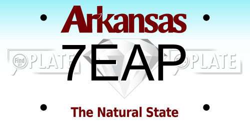 7EAP Arkansas License Plate