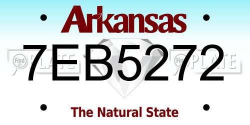 7EB5272 Arkansas License Plate