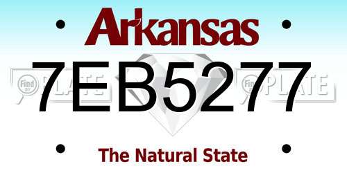 7EB5277 Arkansas License Plate