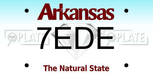 7EDE Arkansas License Plate