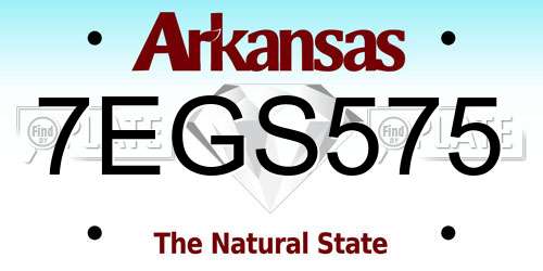 7EGS575 Arkansas License Plate
