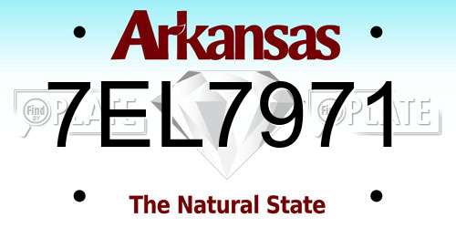 7EL7971 Arkansas License Plate