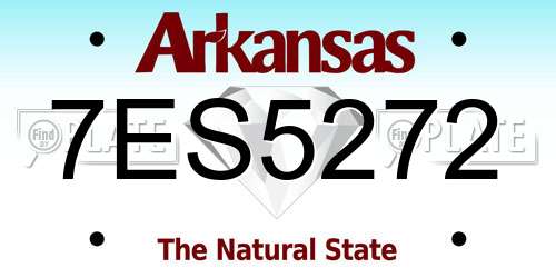 7ES5272 Arkansas License Plate