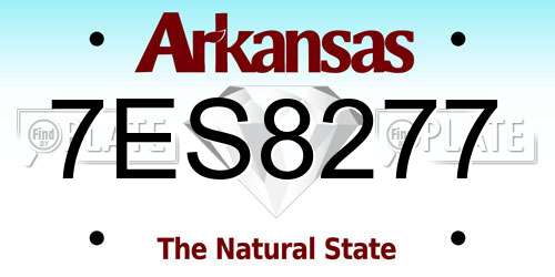 7ES8277 Arkansas License Plate