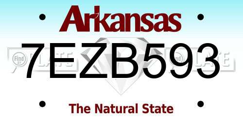 7EZB593 Arkansas License Plate