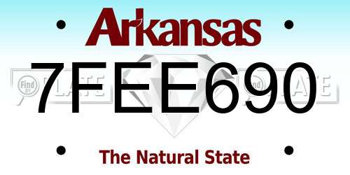 7FEE690 Arkansas License Plate