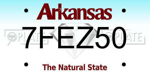7FEZ50 Arkansas License Plate
