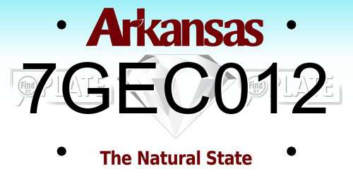 7GEC012 Arkansas License Plate