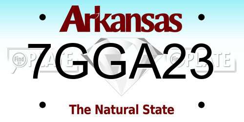 7GGA23 Arkansas License Plate
