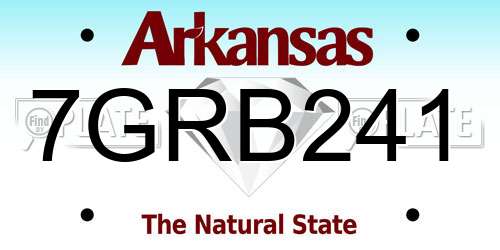 7GRB241 Arkansas License Plate