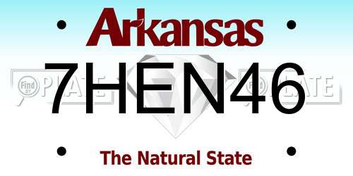 7HEN46 Arkansas License Plate