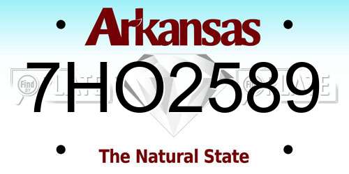 7HO2589 Arkansas License Plate