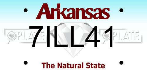 7ILL41 Arkansas License Plate