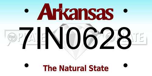 7IN0628 Arkansas License Plate