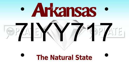 7IYY717 Arkansas License Plate