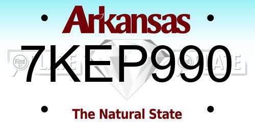 7KEP990 Arkansas License Plate
