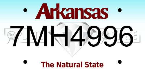 7MH4996 Arkansas License Plate