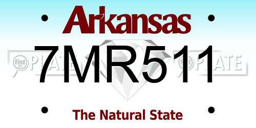 7MR511 Arkansas License Plate