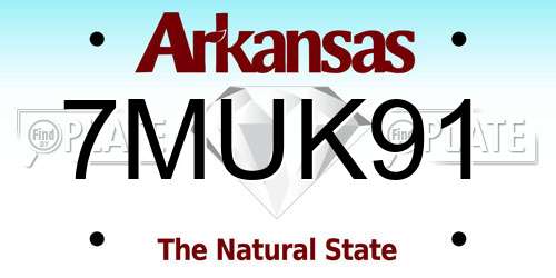 7MUK91 Arkansas License Plate