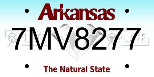 7MV8277 Arkansas License Plate
