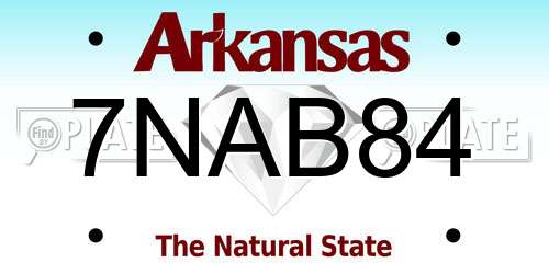 7NAB84 Arkansas License Plate