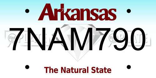 7NAM790 Arkansas License Plate