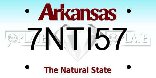 7NTI57 Arkansas License Plate