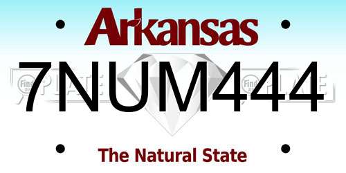 7NUM444 Arkansas License Plate