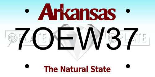 7OEW37 Arkansas License Plate