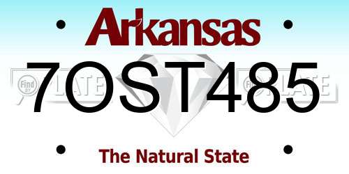 7OST485 Arkansas License Plate