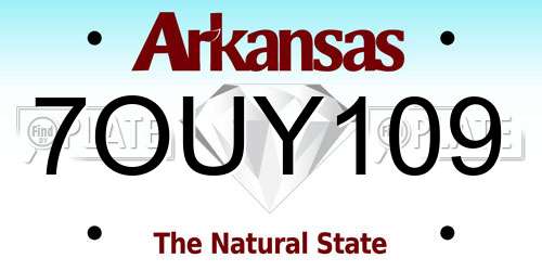 7OUY109 Arkansas License Plate