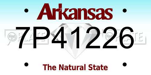 7P41226 Arkansas License Plate