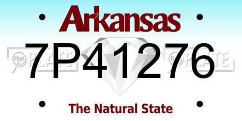 7P41276 Arkansas License Plate