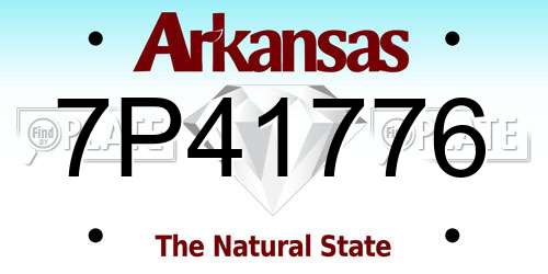 7P41776 Arkansas License Plate