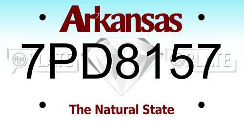 7PD8157 Arkansas License Plate