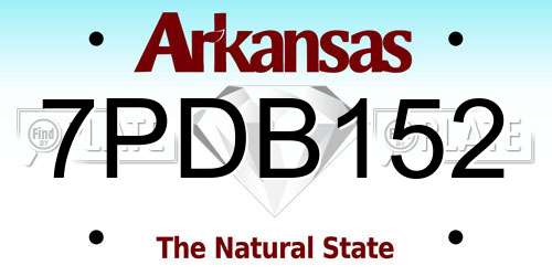 7PDB152 Arkansas License Plate