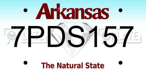 7PDS157 Arkansas License Plate