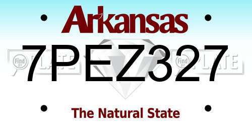 7PEZ327 Arkansas License Plate