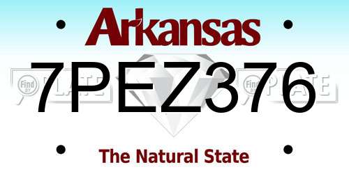 7PEZ376 Arkansas License Plate