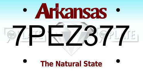 7PEZ377 Arkansas License Plate
