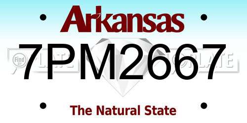 7PM2667 Arkansas License Plate