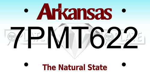 7PMT622 Arkansas License Plate