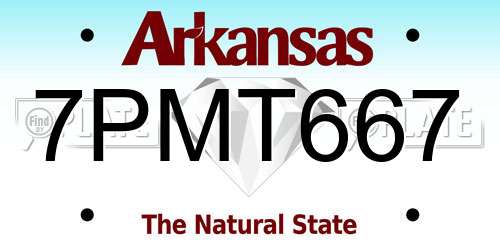 7PMT667 Arkansas License Plate