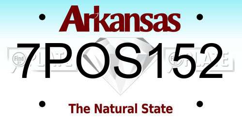 7POS152 Arkansas License Plate