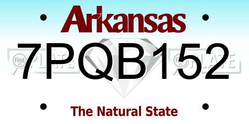 7PQB152 Arkansas License Plate